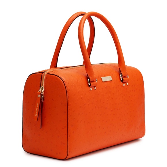 Kate Spade New York "Head In The Sand" Melinda Ostrich Embossed Leather Satchel